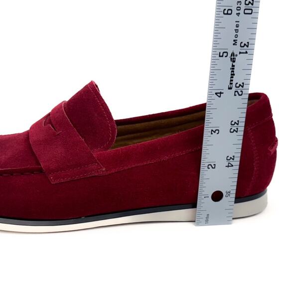 Alfani Sawyer Burgundy Suede Faux Leather Slip On Loafers Sz 10M Comfort Padded main image 11